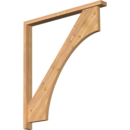 Ekena Millwork Westlake Block Smooth Bracket w/ Offset Brace, Western Red Cedar, 3 1/2"W x 40"D x 44"H BKT0402X40X44WTL05SWR